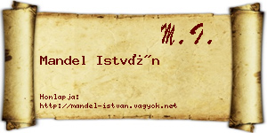 Mandel István névjegykártya